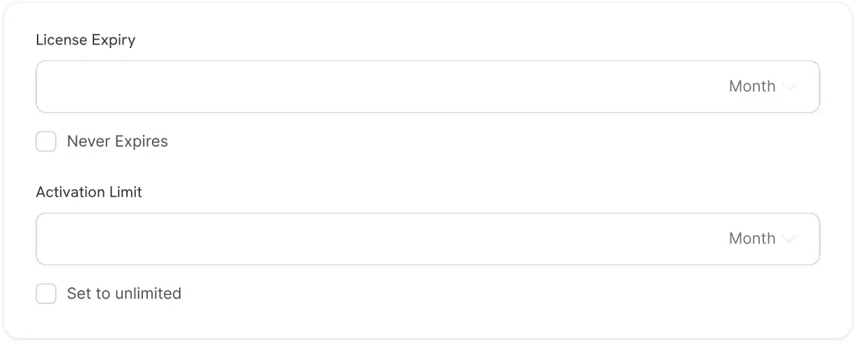 Custom Expiry & Limits