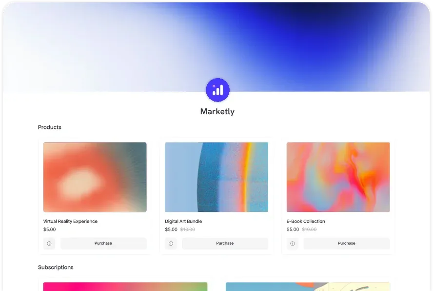 Subscriptions + One-Time Purchases